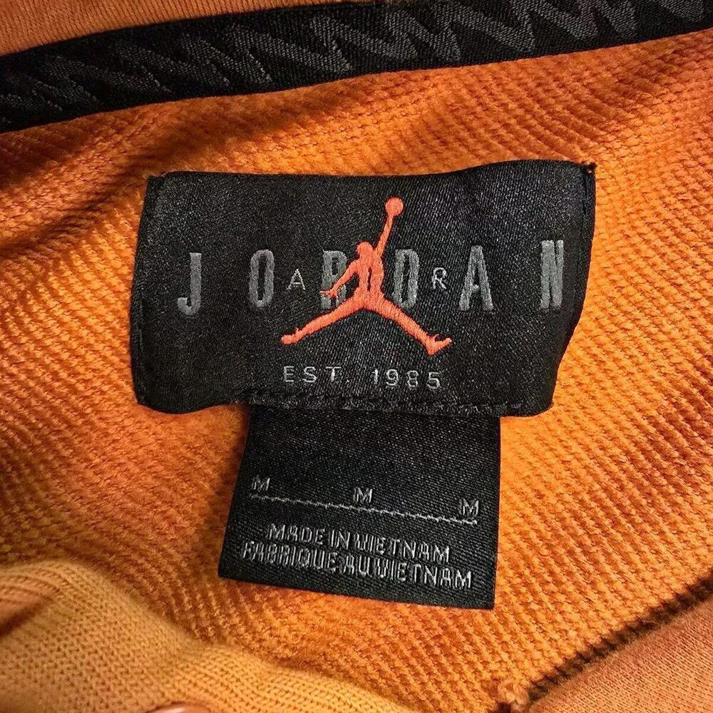 Nike‎ Jordan Men's Zion Dri Fit Fleece Pullover Hoodie Size M Orange 67-2 - Picture 6 of 6